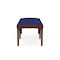Lesro Lenox Wood 2 Seat Bench Wood Frame, Walnut, OH Cobalt Upholstery LW2001 - alternate 2